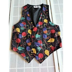 90s Christmas Ornament Ugly Party Medium‎ Nut Cracker Vest 100% Cotton Quirky